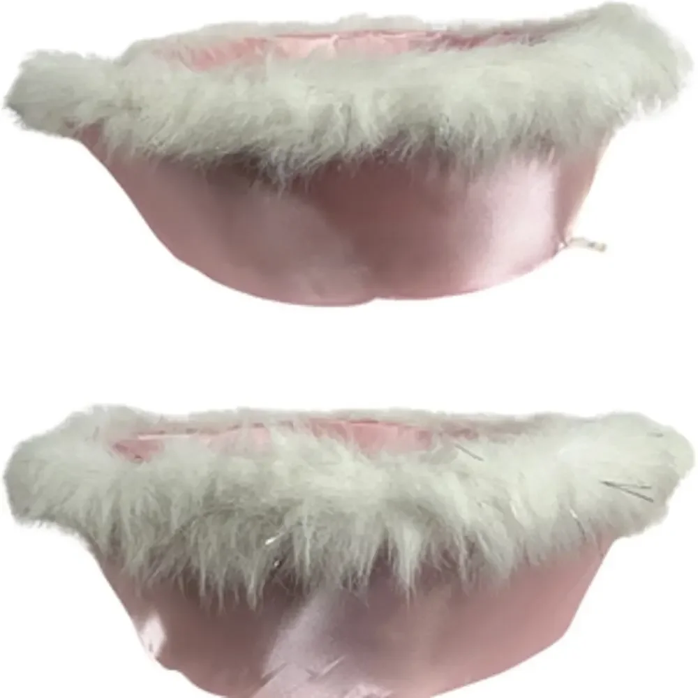 American Girl Doll Pink Satin Faux Fur Pet Bed Plush